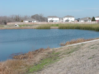 One of the wet ponds within the District.
